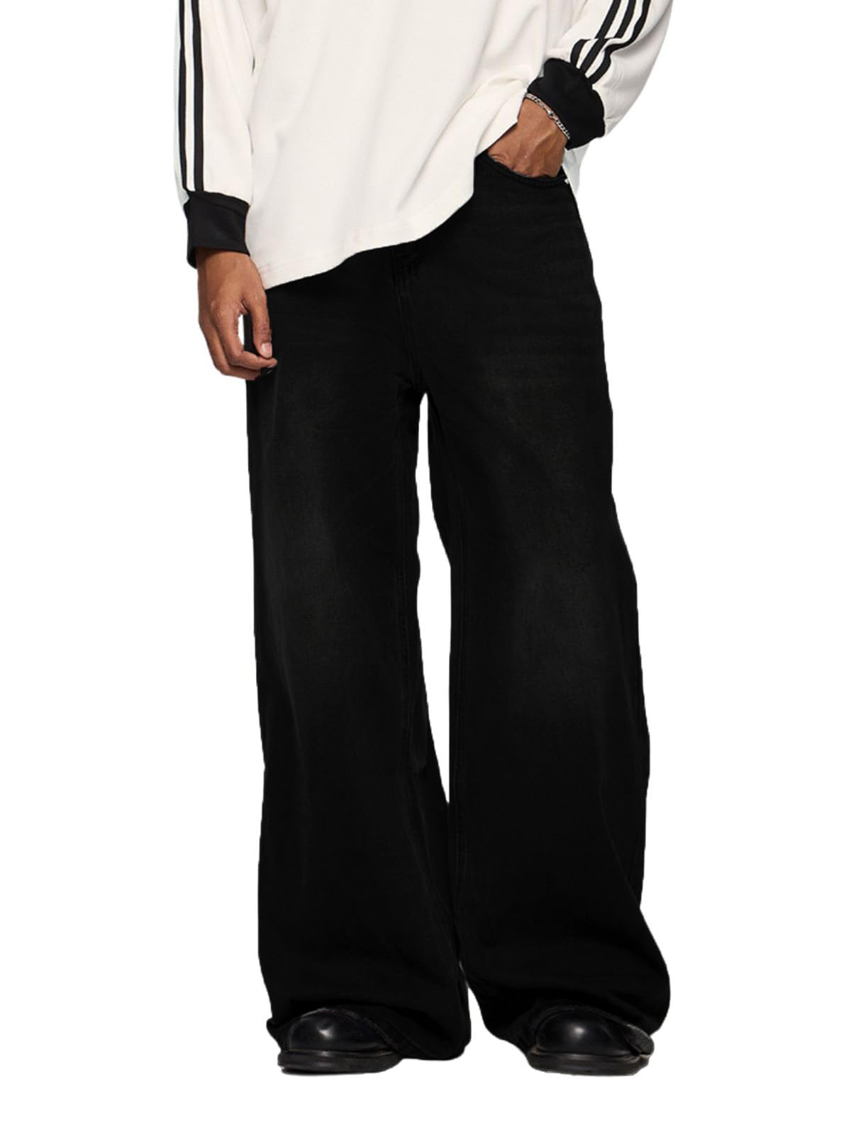 Misfit Jet Black Wide Legged Jeans